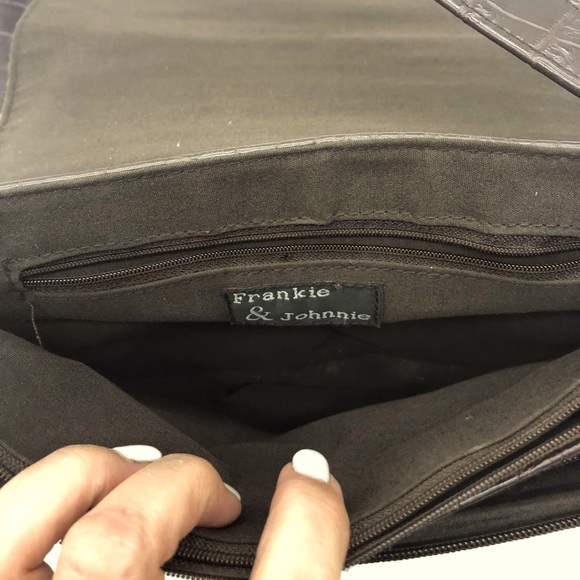 Frankie & Johnny purse/bag,alligator look,14” drop - Picture 11 of 12